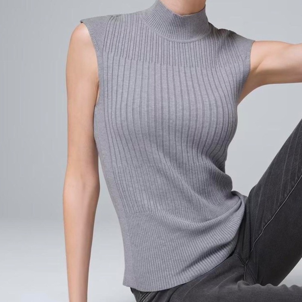 White House Black Market Sleeveless Mock Neck